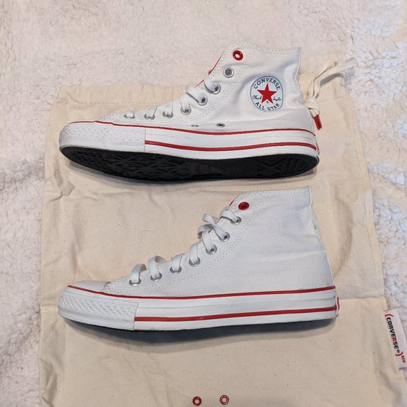 (Converse) Red "Open To Change" Hi-Tops - Picture 5 of 8